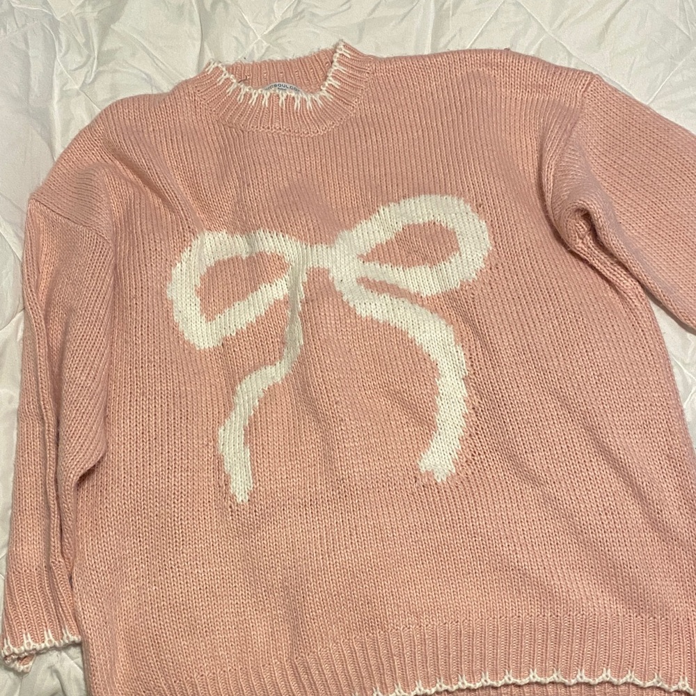 Pink Bow Sweater
